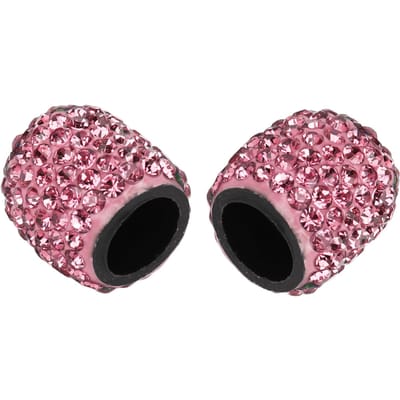 8 stuks Auto Band Ventieldop Handgemaakt Sprankelende Strass Aantrekkelijk Universeel voor Modificatie roze