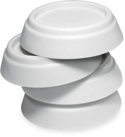 4x Dparts wasmachine trillingsdempers - wit - dempers van rubber - anti trilling schokdempers voetjes