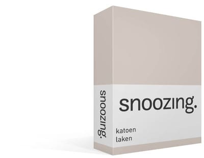Snoozing katoen laken - 150x260 cm - Eenpersoons - Zand