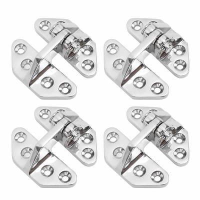 Allecto - Bootluikscharnieren - Roestvrijstalen Scharnieren - Vervangingsset voor Bootdeuren - 4 Stuks - Geschikt voor Jacht op Zee - 2,8 x 2,6 Inch