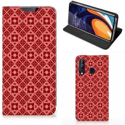 Samsung Galaxy A60 Hoesje met Magneet Batik Rood