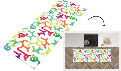 Keukenloper - Loper keuken - Ballon - Patronen - Dieren - 150x50 cm - Keukenloper vinyl
