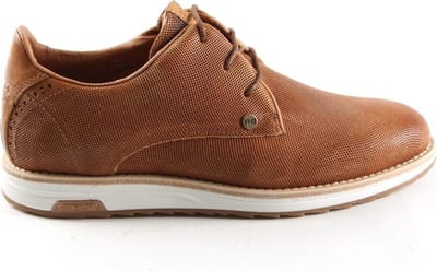 Heren Veterschoenen Rehab Nolan Perfo 5400 Dark Cognac Groen - Maat 41