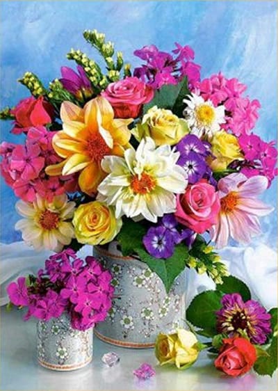 VDTOYS® DIAMOND PAINTING volwassenen - VDTB121 - vierkante steentjes - full - groot formaat - nieuwe tekeningen - 45 op 45 cm (canvas) - 40 op 40 cm (foto)