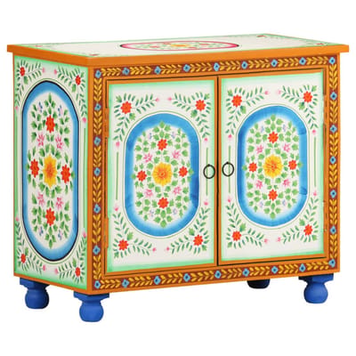 vidaXL - Dressoir - handgeschilderd - 70x35x60 - cm - massief - mangohout