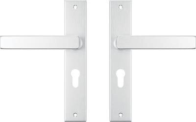 AXA Deurbeslag set Binnendeur - Edge Riga - Deurkruk Aluminium - met cilindergat - PC55 - Deurklink met schild