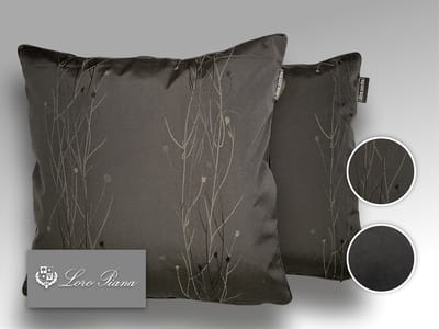 Loro Piana - Black Floral - Kwaliteits sierkussens gemaakt van originele Loro Piana viscose
