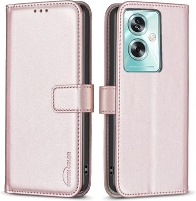 BINFEN Hoesje - Geschikt voor OPPO A79 5G Hoesje - BINFEN Color Book Case - Rose Gold