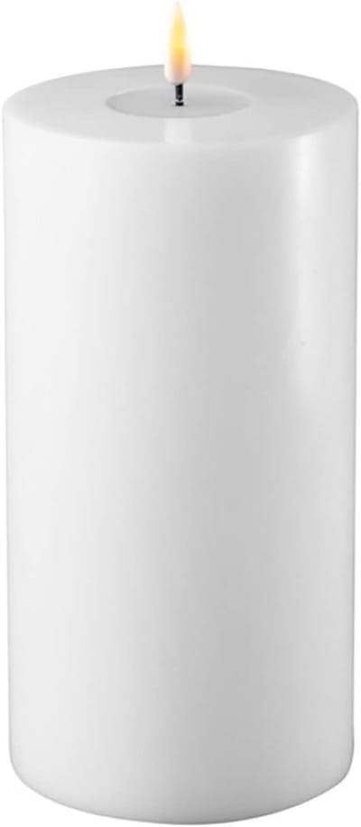 Led kaars - Decoratieve lamp - Sfeervol interieur - Echte wasspiegel - 10 x 20 cm - Wit