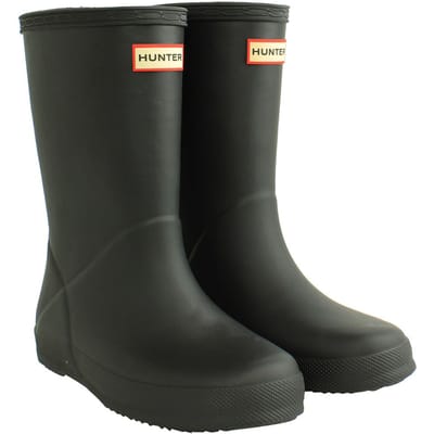 Hunter Original First Kinder Zwart Wellingron Laarzen
