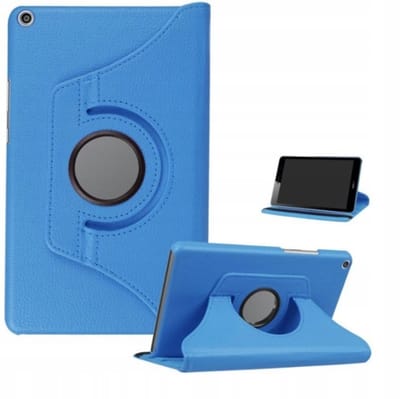EtuiTab - Tablethoes 360 Draaibaar - Huawei MediaPad T3 8.0 - Blauw - Eco-leer