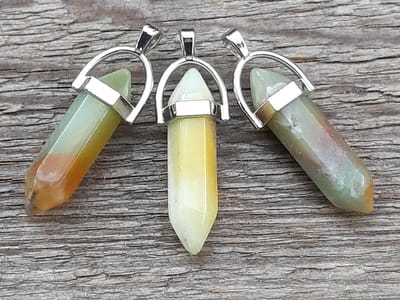Edelsteen Aragoniet - pendel - healing punt hanger