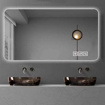 STILVORA Badkamerspiegel – Explosiebestendig Veiligheidsglas – 50x80 cm – Glas;Metaal – Zilver – Horizontaal Of Verticaal Montage – 5 mm Zilverspiegel