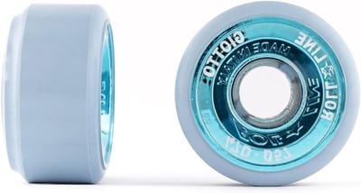 Giotto Rolltop Set - Schaatsrollen - Kunstschaatsen - Metallic Zilveren Sidewall - 8 stuks 47.57 mm - Zilver
