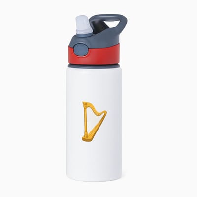 Hacebo® - Harp waterfles met rietje rood - Muziek - Muzikanten - Instrument - snaarinstrument - muzikanten - water fles - 650ML