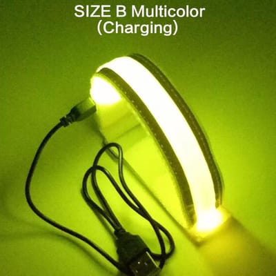 Brassard LED pour course de nuit Sport extérieur Rechargeable USB Ceinture de sécurité Bras Jambe Avertissement Bracelet Cyclisme Lumière de vélo multicolore