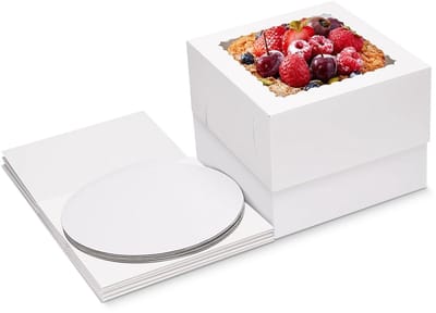 Dailygoods- Taartdoos Hoogwaardige Kwaliteit - Taartdozen Karton - Taartplanken - Wegwerp Taartdozen - Verjaardagen - BPA-vrij - Cakebox