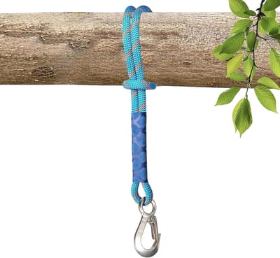 Hangmat Bevestigingsriemen - Hangmat Touw - Buiten Ontspannen - Versterkte Polyester Constructie - Tot 120 cm - Blauw