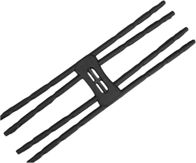 Poppenstandaards - Figuur display - Poppen tentoonstellen - Antislip tractiebasis - 185 x 5 cm - Zwart