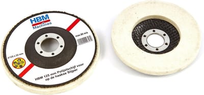 HBM 115 mm Polijstschijf voor op de haakse Slijper