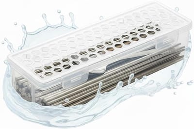 Dishwasher Mandje voor Kleine Voorwerpen, Bestekmandje voor Eetstokken, Messen & Lepels, Ideaal voor Kleine Keukengereedschappen - Rechthoekig