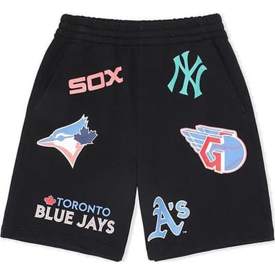 MLB SS23 Short Sportif Décontracté Respirant Imprimé Lettres Unisexe Charbon-Gris 3ASPECF33-1 S gray