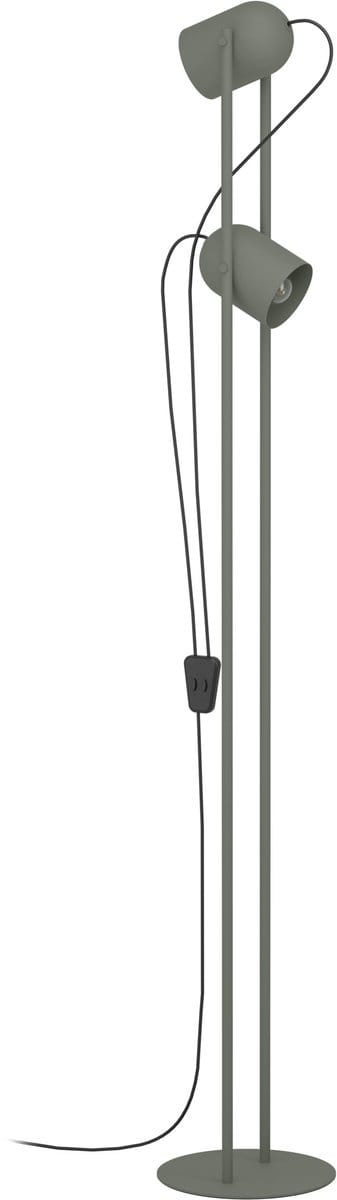 EGLO Tilston Vloerlamp - Leeslamp - E14 - 142.5 cm - Groen - Kantelbaar