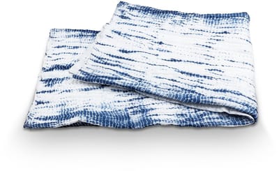 vtwonen Tie-Dye Plaid - Deken van Katoen - 130x170cm - Blauw, Wit