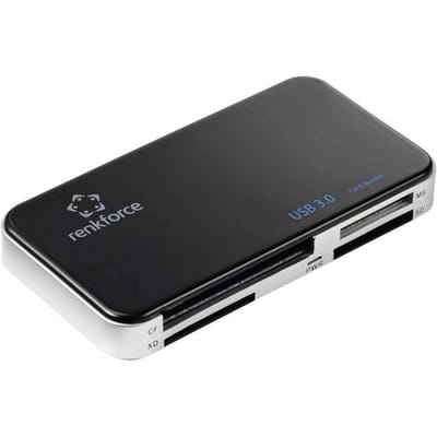 Renkforce RF-PCR-350 Externe geheugenkaartlezer USB-A 3.0 Zwart