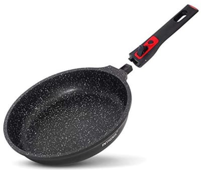 Krasbestendige Koekenpan met Afneembare Handgreep en Antiaanbaklaag - 24cm