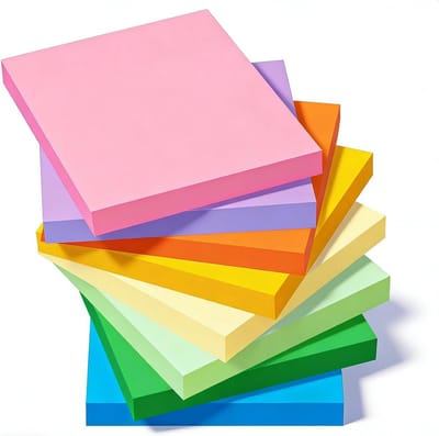 Sticky Note Set 76 x 76 mm, 8 Felle Kleuren, 640 Bladen - Zelfklevende Memo Pads voor Dagelijkse Planning, Sterke Hechting en Gemakkelijk Verwijderen