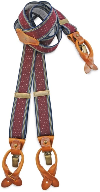 Sir Redman - Bretels - bretels Birmingham Boy - bordeauxrood / blauw / wit