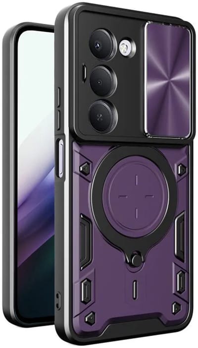 Hoesje geschikt voor Xiaomi Redmi 15 - Techsuit CamGuard Pro Back Cover - Paars