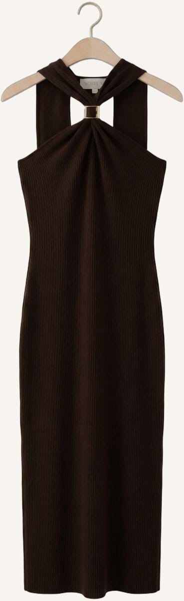 Notre-V Nv-heike Dames - Jurk - Bruin - Maat XXL