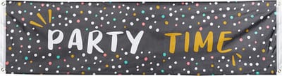 Boland - Polyester banner 'Party time' - Glitter & Glamour - Glamour - NYE - Oudjaarsavond - Verjaardag