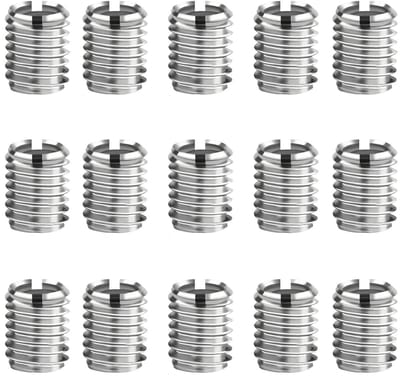 15x Schroefdraad Reparatie Bussen RVS Zelf Tappend M6 naar M8