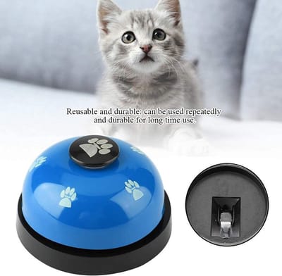 Honden- en kattenbel voor training, duurzame ijzeren bel met antisliprubber voet, 4x7cm, ideaal voor zindelijkheidstraining en gehoorzaamheid