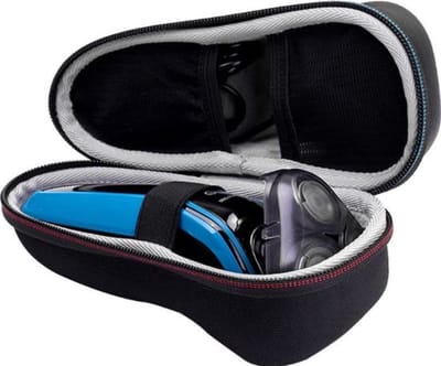 BukkitBow - Reistas - Hard Cover / Etui voor Philips Scheerapparaat – Zachte Binnenzijde - Carry Case – Zwart