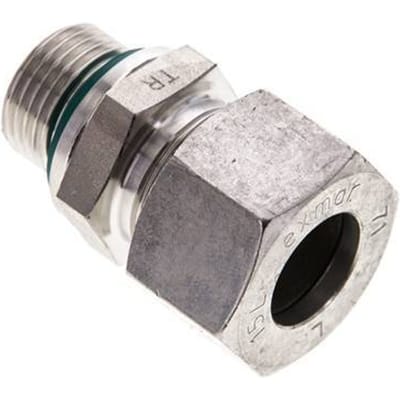 15L & M18x1.5 RVS Rechte Snijringkoppeling Buitendraad 315bar FKM ISO 8434-1