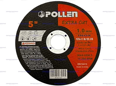 50st Pollen doorslijpschijf 125mm x 22.23mm - 1.0mm dikte - slijpschijf voor inox/metaal - Extra cut