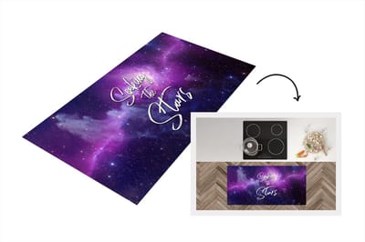 Keukenloper - Loper keuken - Quotes - 'Seeking the stars' - Spreuken - Sterren - 120x60 cm - Keukenloper vinyl