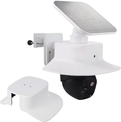 Zon- en regenhoes geschikt voor eufy Security SoloCam S340 camera, UV-bestendig, waterdicht, beschermende behuizing - duurzaam materiaal, eenvoudig te installeren.