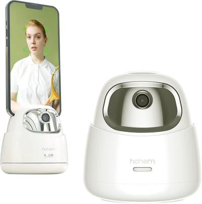 Hohem GO - AI Auto Tracking houder voor smartphone, tablet en camera - Met gezichtsherkenning - Voor smartphones en tablets tot 13mm breed - Wit