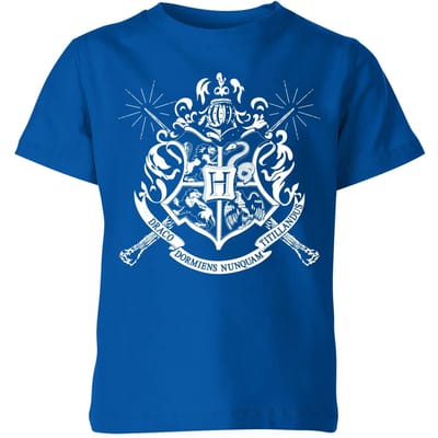 Harry Potter Hogwarts House Crest Kids' T-Shirt - Blue - 98/104 (3-4 jaar)