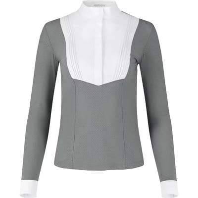 Kentucky Horsewear - Show shirt dames Heritage Air lange mouwen grijs size 36