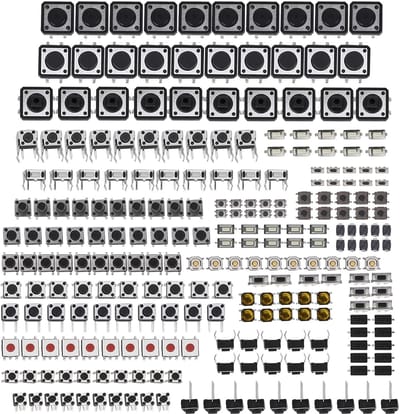 Dailygoods - Tactiele Drukknop Schakelaar Assortiment (125 stuks)