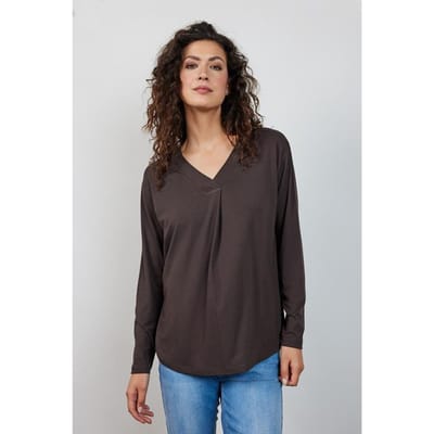 DIDI Dames Loose tee Cindy Chocolate brown maat 34