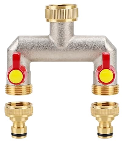 Tweeweg Water Tap Met Tuinslang Adapter 3/4 Inch - Tuin Verdelersysteem