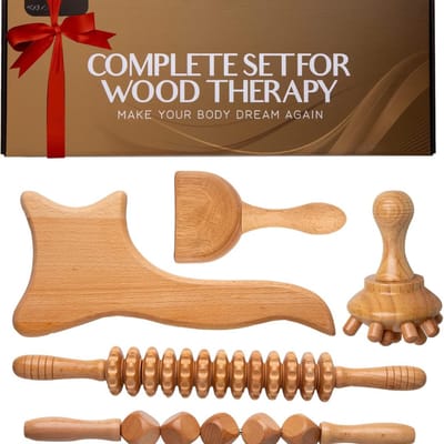 Lexium Maderotherapie set - Madero - Massage roller - Houttherapie - Anti-cellulitis - Maderotherapie set massage - Massage hout