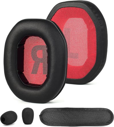 Vervangende oorkussens en hoofdbandafdekking voor Teufel Cage Gaming-HD-headset, eiwitleer met hoge dichtheid en comfort voor lange gamesessies